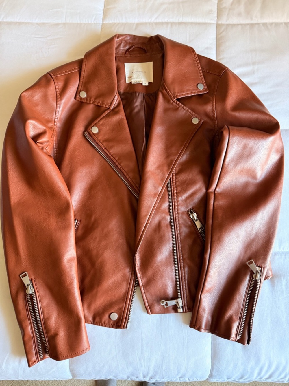 Anthropologie Faux Leather Moto Jacket